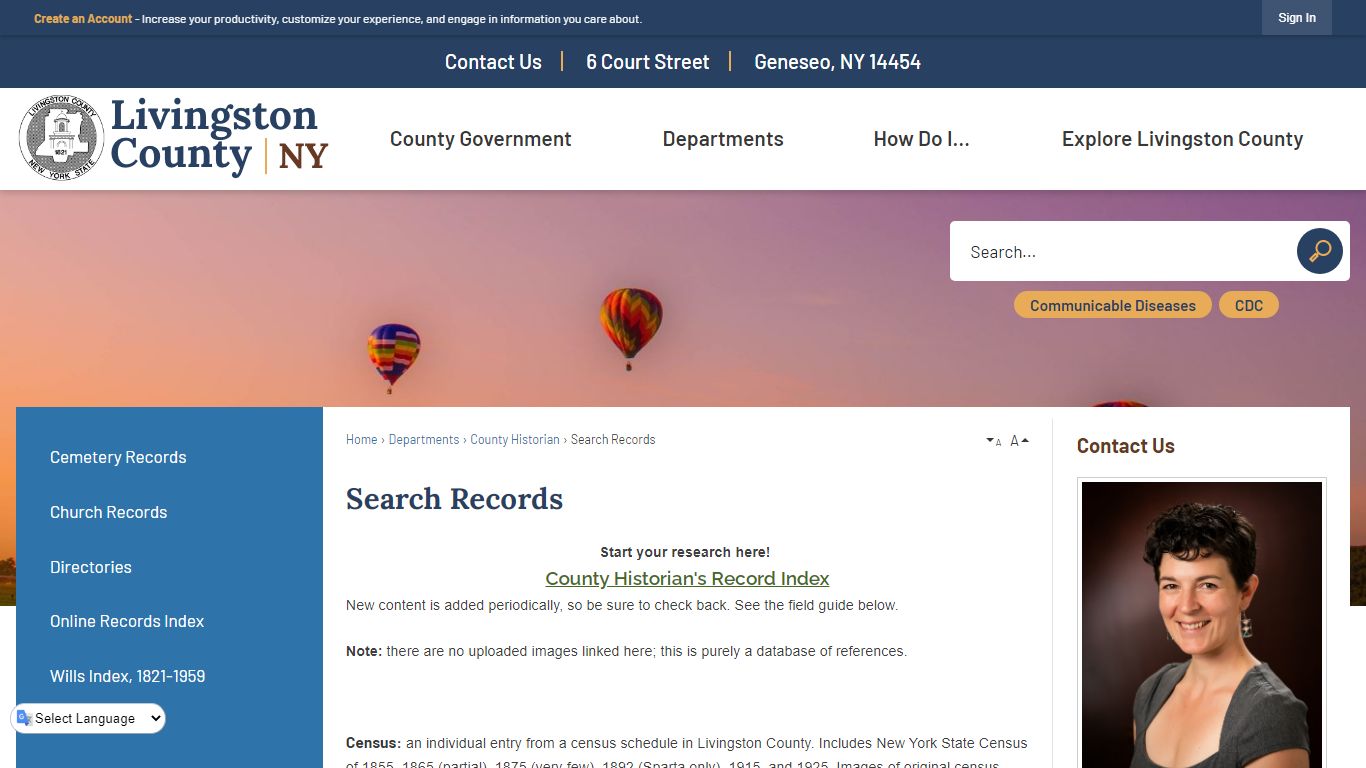 Search Records | Livingston County, NY - Official Website